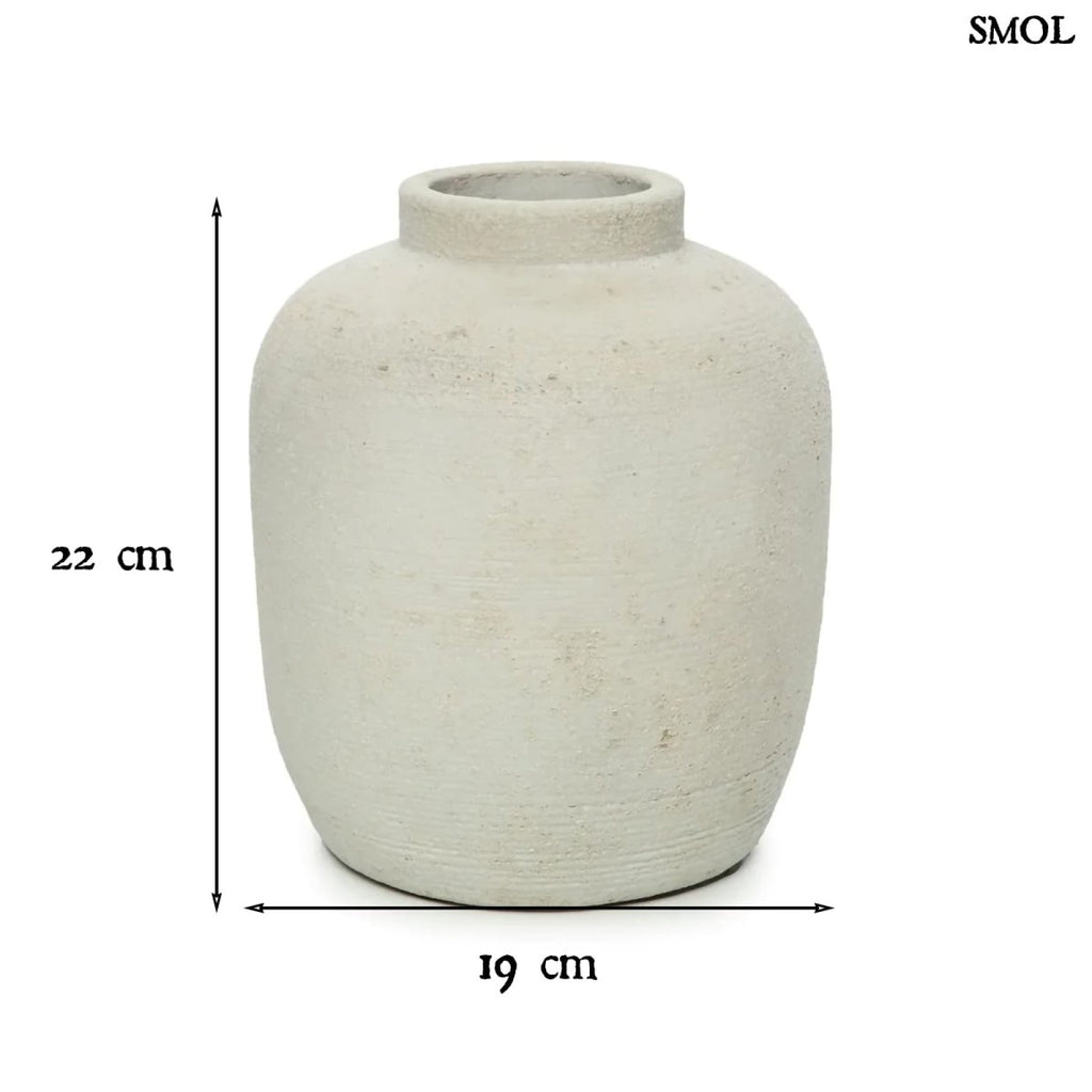 Váza - szürke, terrakotta, 22 cm | PEAKY - SMOL