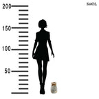 Váza - terrakotta, szürke, raffiával, 22 cm | SUSIE - SMOL