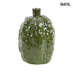 AUDREY - zöld kerámia díszváza - 20,5 cm - smol.hu - fehér háttérrel