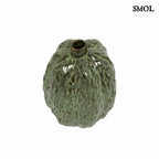 AUDREY - zöld kerámia díszváza - 20,5 cm - smol.hu - felülről, ferdén