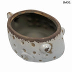 Virágtartó - fehér hal, kerámia, 18,5 cm | BUBBLES - smol.hu - felülről