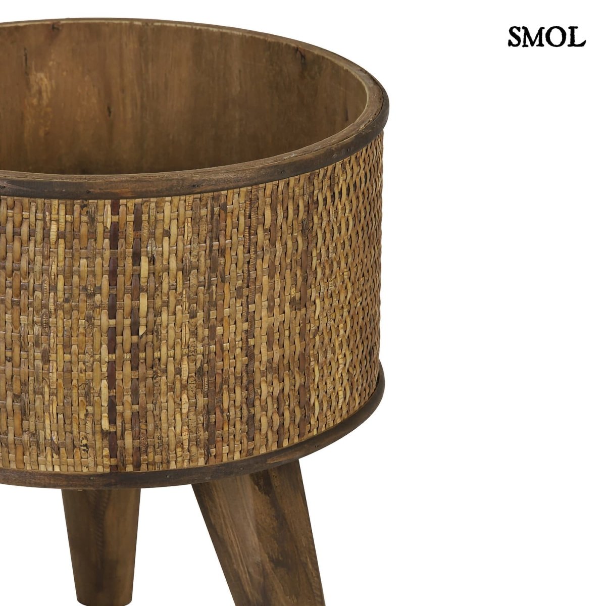 Virágtartó - rattan, 35 cm | CANEA - smol.hu - rattan nagyítva