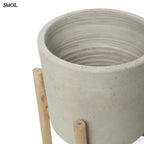 Virágtartó tartón - szürke, 36 cm | CHALK LOW - SMOL