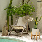 Virágtartó tartón - szürke, 36 cm | CHALK LOW - SMOL