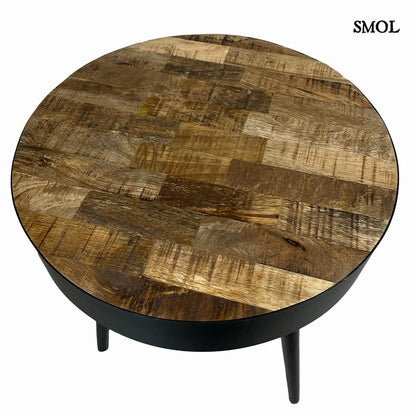 smol.hu - BARI, mangó fa asztalka, d43 cm fölülről