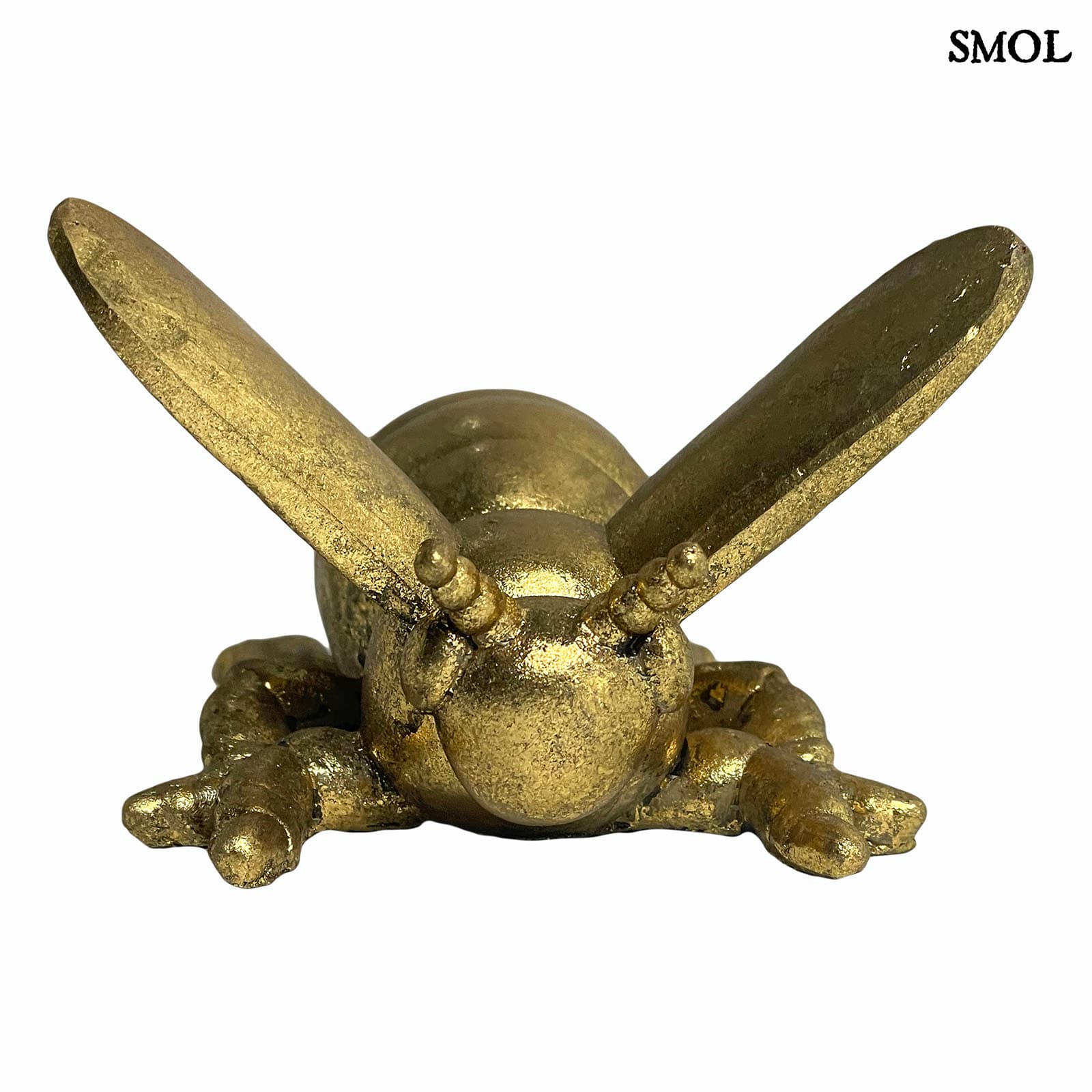Dekoráció - méhecske, antikolt arany, 10 cm | BEE - smol.hu - szemből