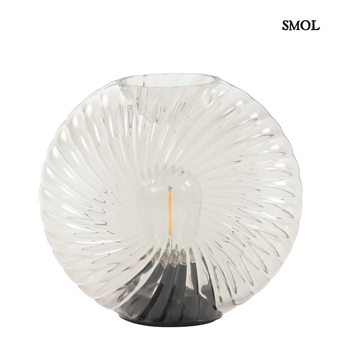 smol.hu -FOLFE, üveg, LED asztali lámpa, 16,5 cm elölről