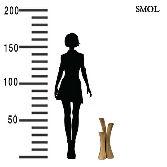 Gyertyatartó szett - natúr, fa, 51 cm | SOLAS - smol.hu - méretarányosan