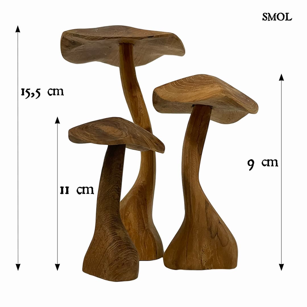 smol.hu - Molunga, 3 db-os gomba figura szett, 15,5 cm méretekkel