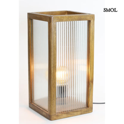 smol.hu -MARPA, fa asztali lámpa, 50 cm világítva