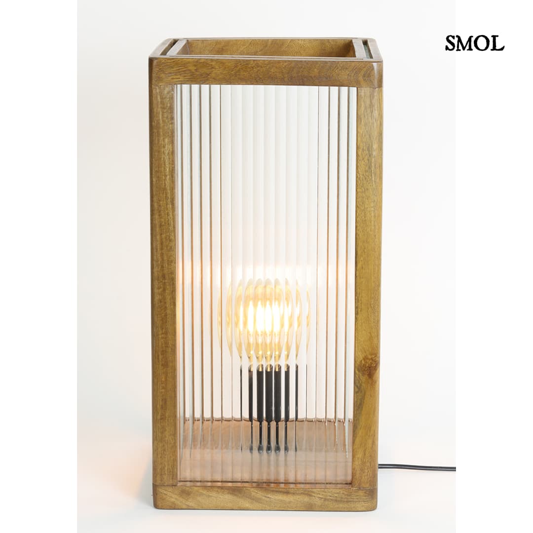 smol.hu -MARPA, fa asztali lámpa, 50 cm oldalról, világtva