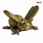 Elegáns sárgaréz színű méhecske figura polirezin anyagból, fehér háttérrel