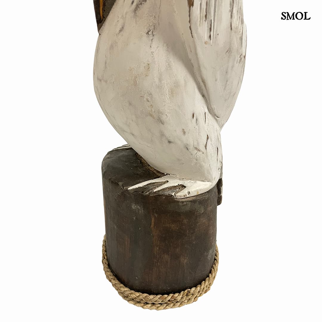 smol.hu - TIMA, fa pelikán szobor, 52 cm cölöp nagyítva