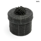 Tároló - fekete gyöngyös, 12 cm | JUBILO - smol.hu - fehér háttérrel