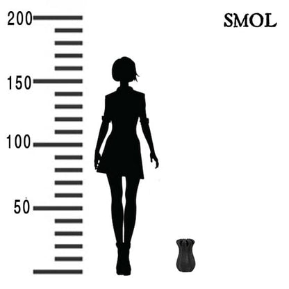 ZAHRA, matt fekete, fém váza, 25 cm - smol.hu - méretarányosan