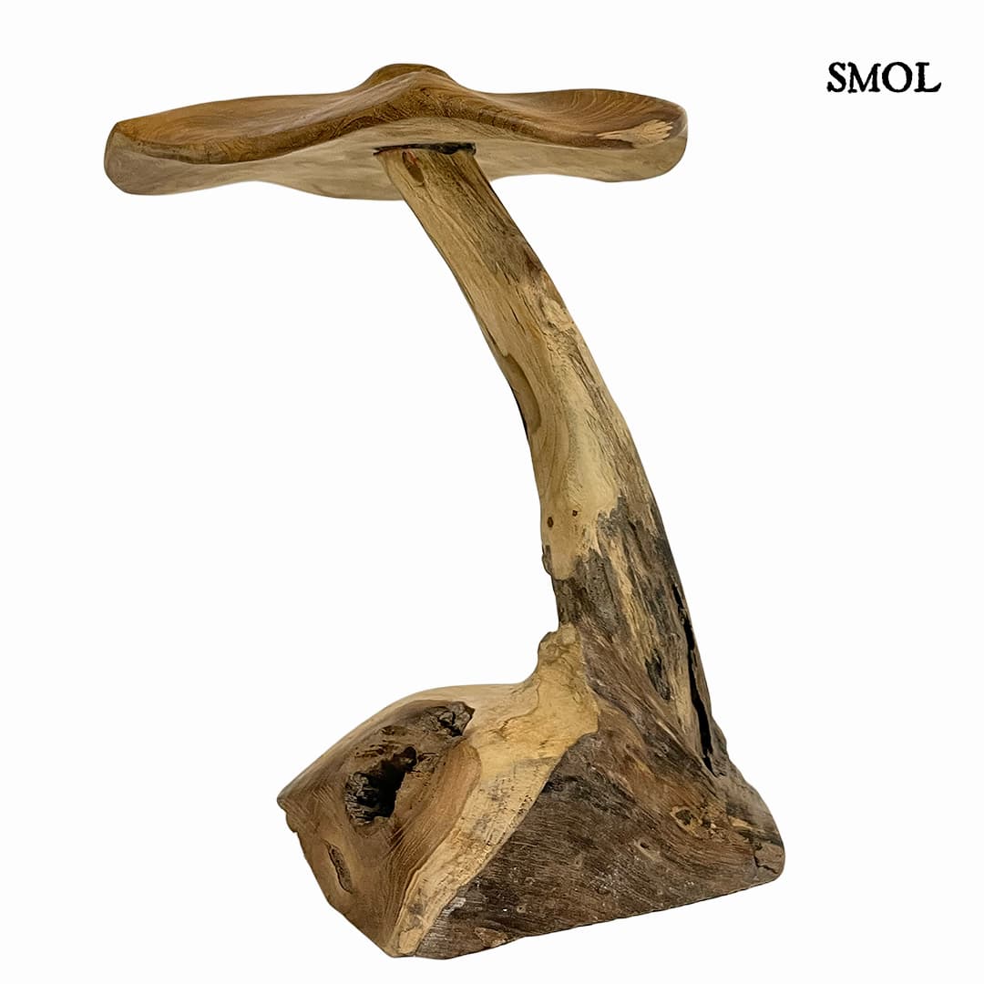 smol.hu - VUKI, fa gomba figura, 31 cm hátulról