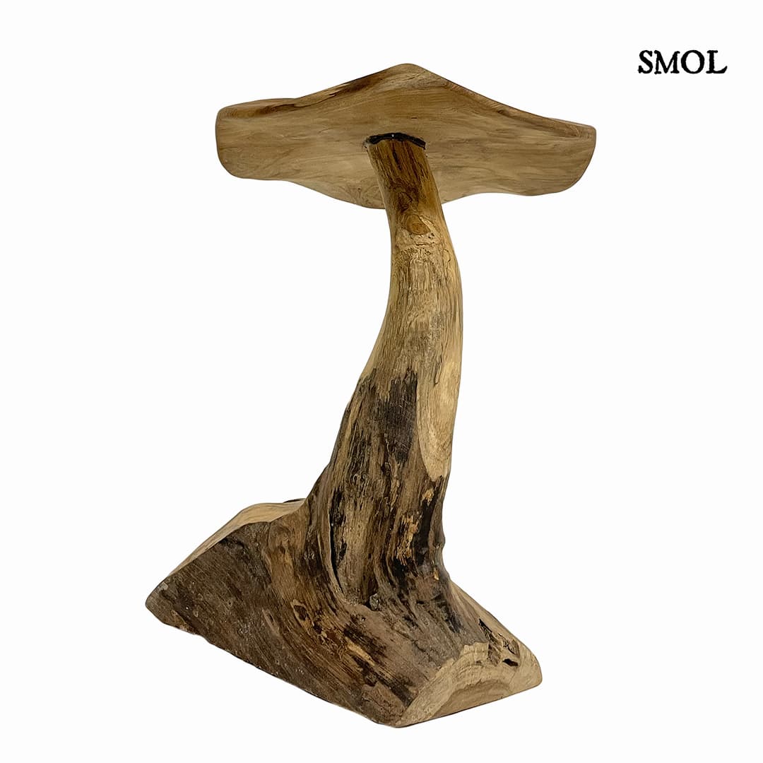 smol.hu - VUKI, fa gomba figura, 31 cm oldalról