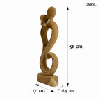 Faszobor - figurális, 51 cm | TORIKA - smol.hu - méretekkel