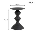 Gyertyatartó - fekete, fém, 18,5cm | PONZO -smol.hu - méretekkel