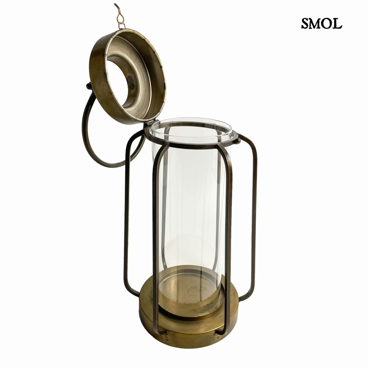 Gyertyatartó - fém, 44 cm | RODRIGO - smol.hu - nyitott fedéllel