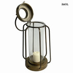 Gyertyatartó - fém, 44 cm | RODRIGO - smol.hu - nyitott fedéllel, gyertyával