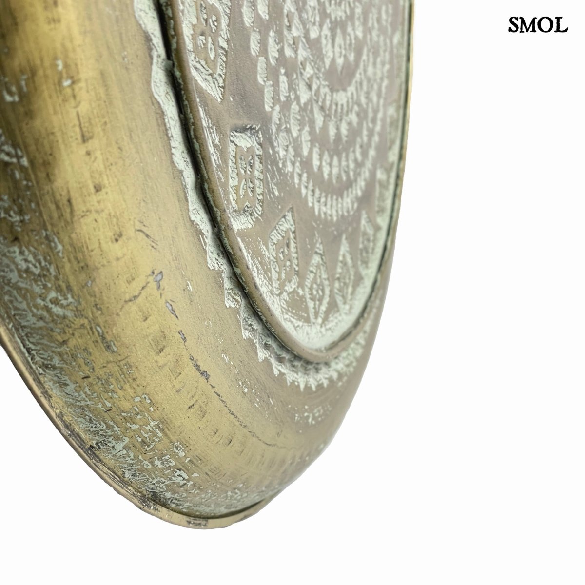 Dísztál - nagyméretű, fém, 58 cm | MELNER - smol.hu - hátulról nagyítva