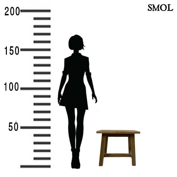 smol.hu - LAWAS, fa asztalka, 50 cm méretarányosan
