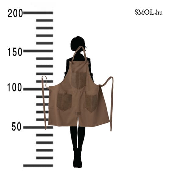 smol.hu, Nate, kötény, 3 zsebbel méretarányosan