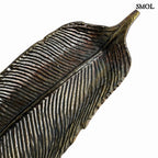 Dísztál - fém, levélforma, 60 cm | PETAL - smol.hu - erezet nagyítva