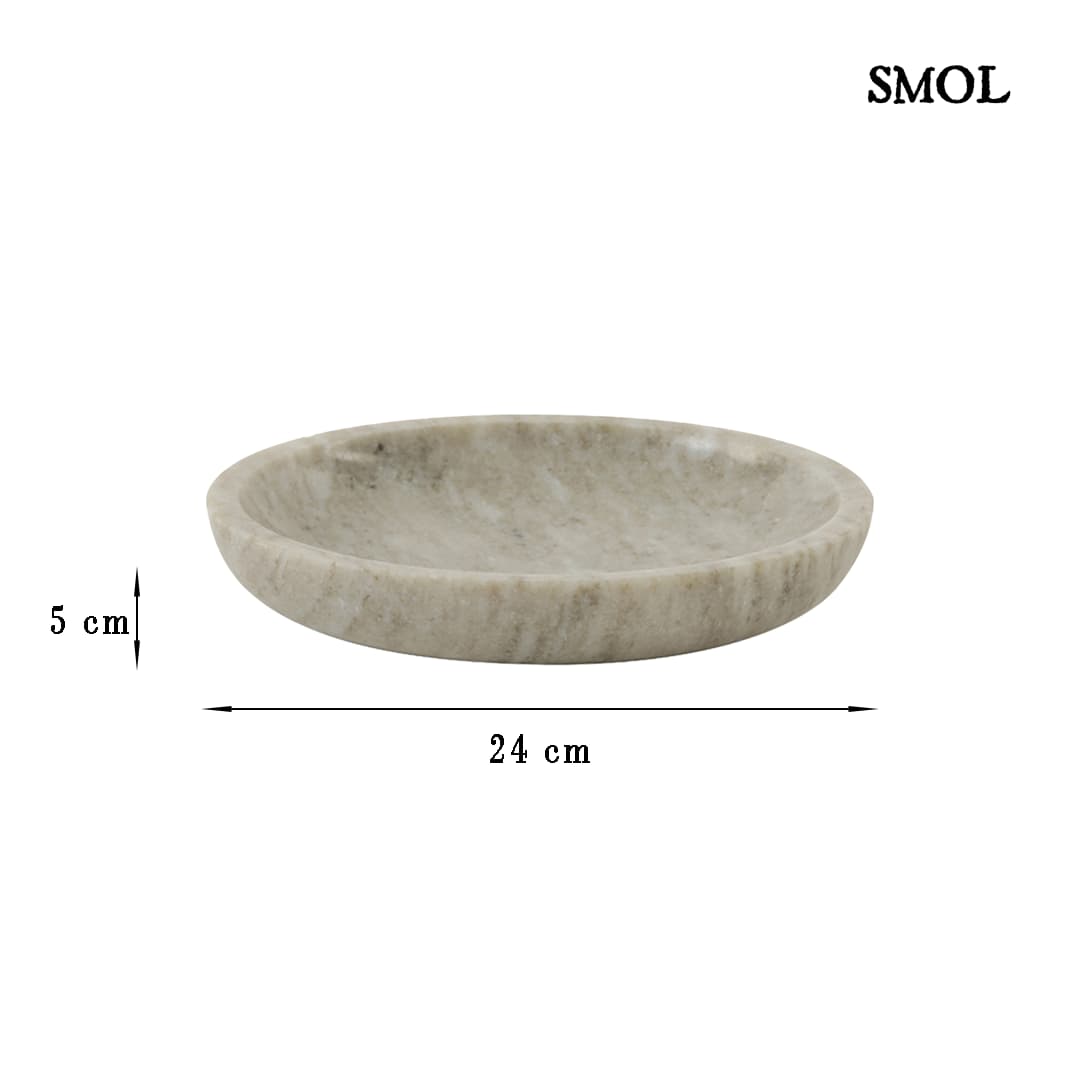 smol.hu - lexi, szürke márvány dísztál 24 cm méretekkel