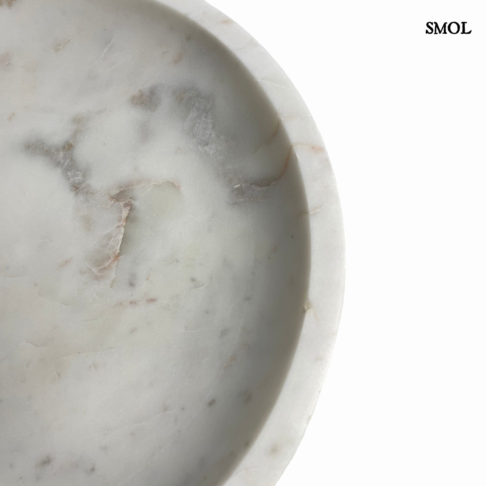 smol.hu - nord fehér márvány dísztál 30 cm termékképe