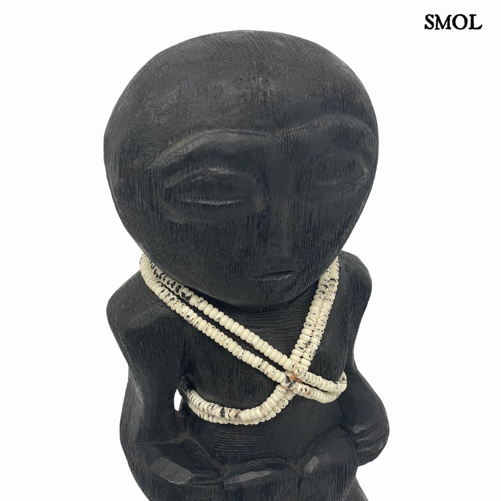 Szobor - fekete, mangófa, 41 cm | MATTEO - smol.hu - felsp rész nagyítva