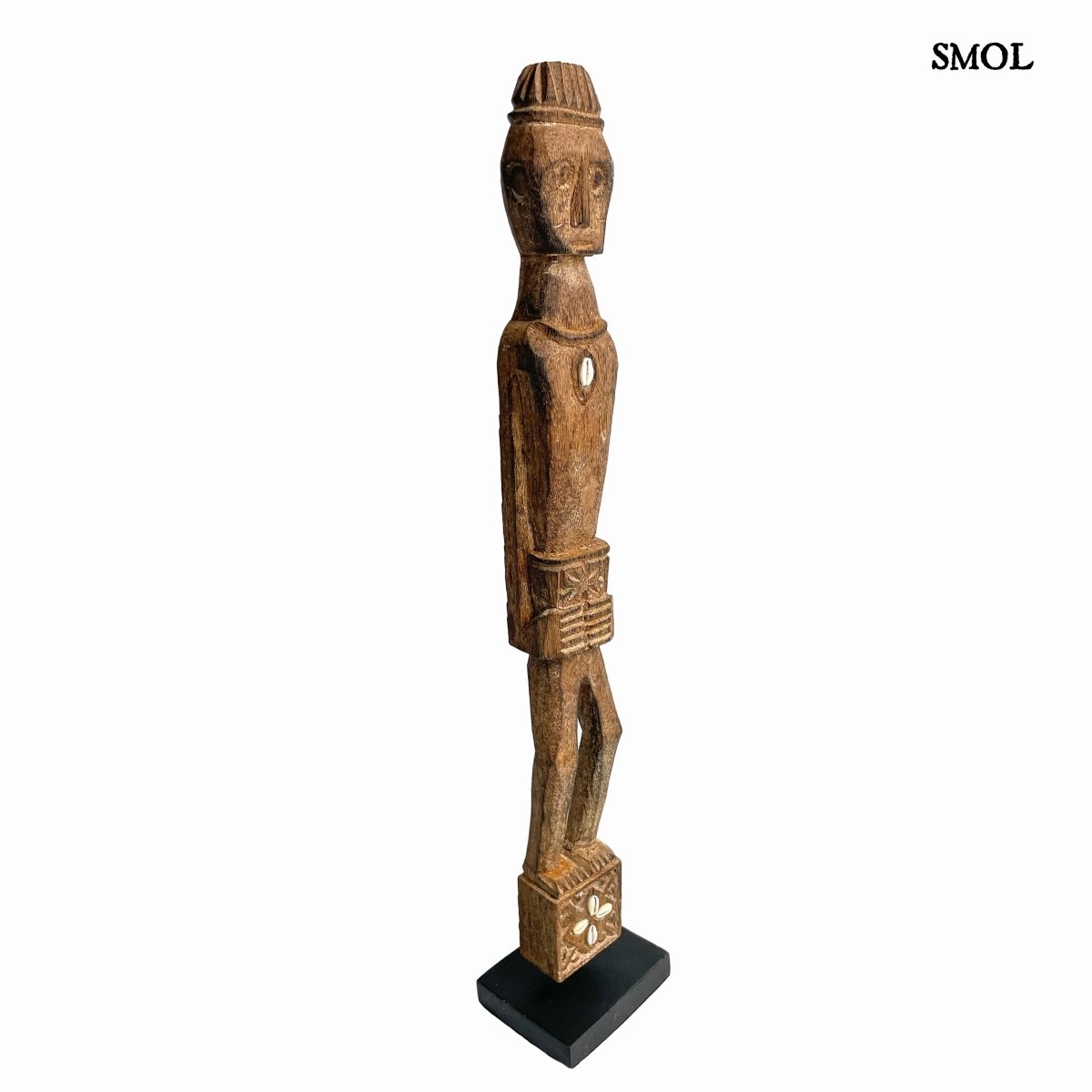 Szobor - nagyméretű, fa, 54 cm | NAYA - smol.hu - ferdén