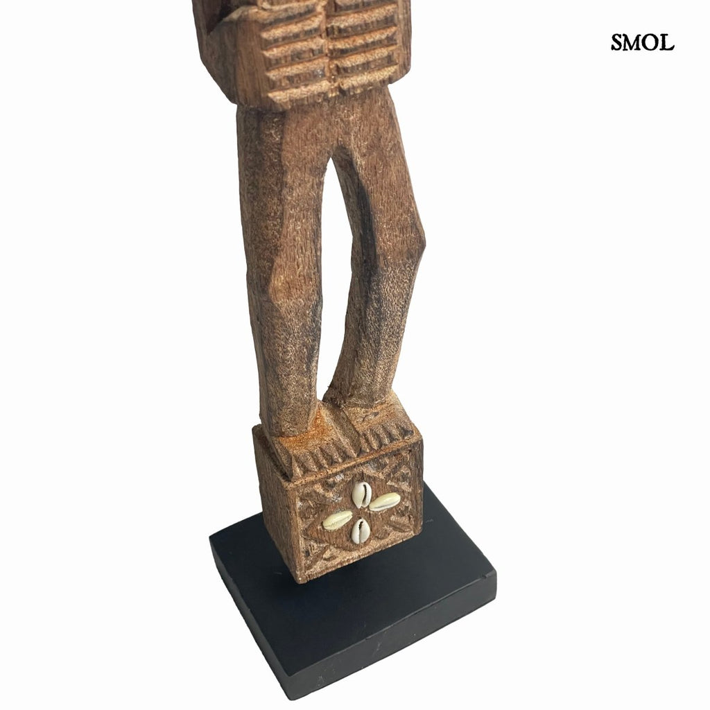 Szobor - nagyméretű, fa, 54 cm | NAYA - smol.hu - alsó rész nagyítva