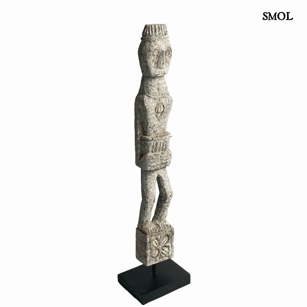 Szobor tartón - nagyméretű, fa, 46cm | SAFA - smol.hu - ferdén