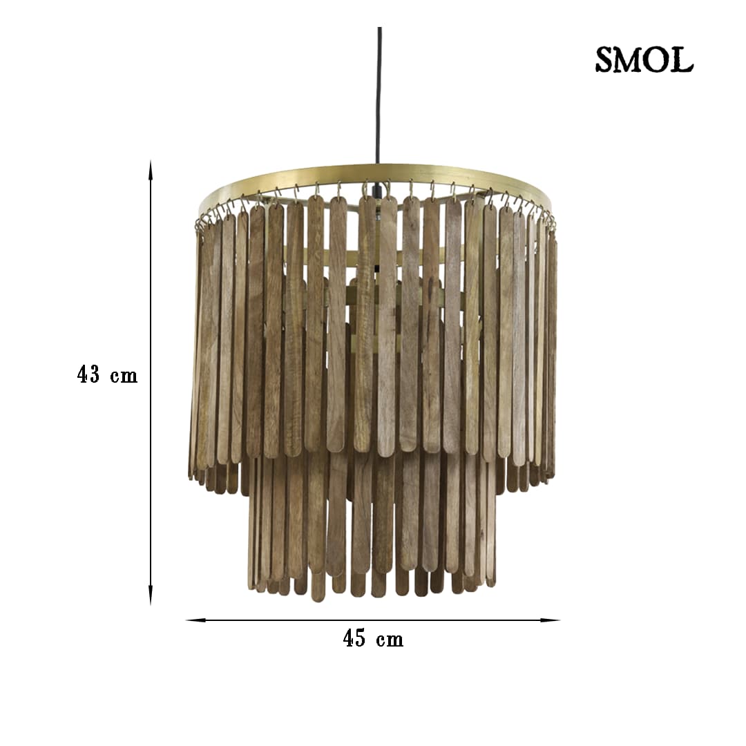 smol.hu -TULARE, fa függőlámpa, 45 cm méretekkel