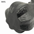 smol.hu - ZAHRA, matt fekete, fém váza, 25 cm- alulról