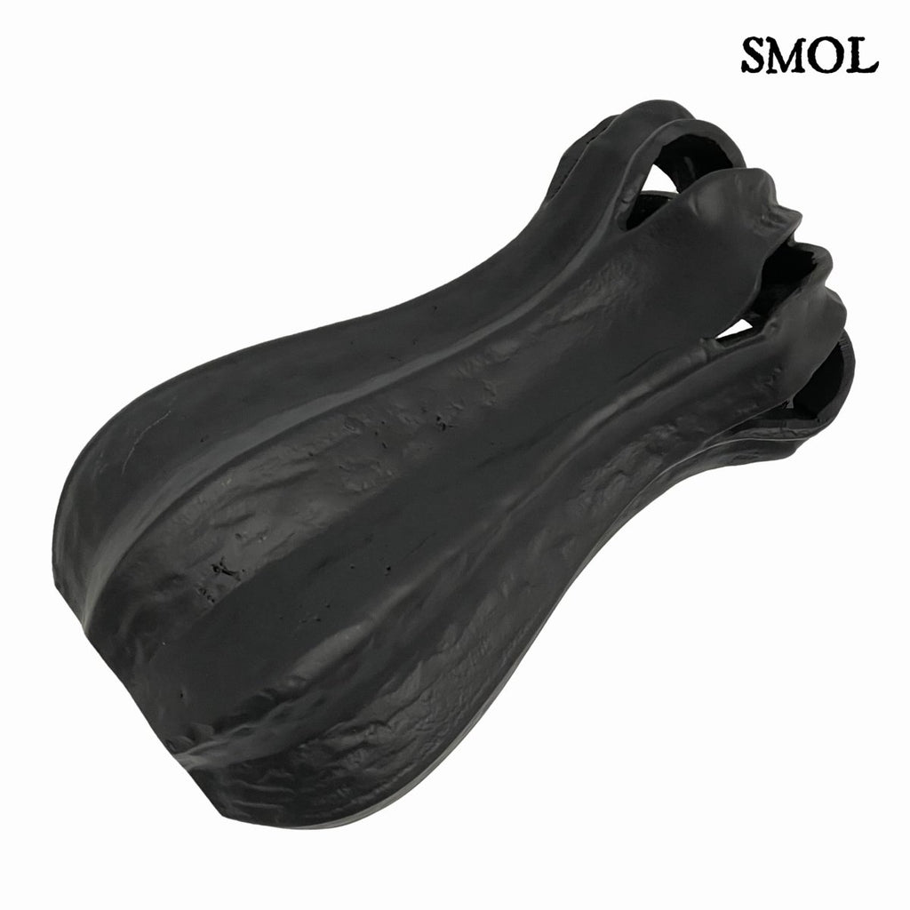 ZAHRA, matt fekete, fém váza, 25 cm - smol.hu -  oldalra fektetve