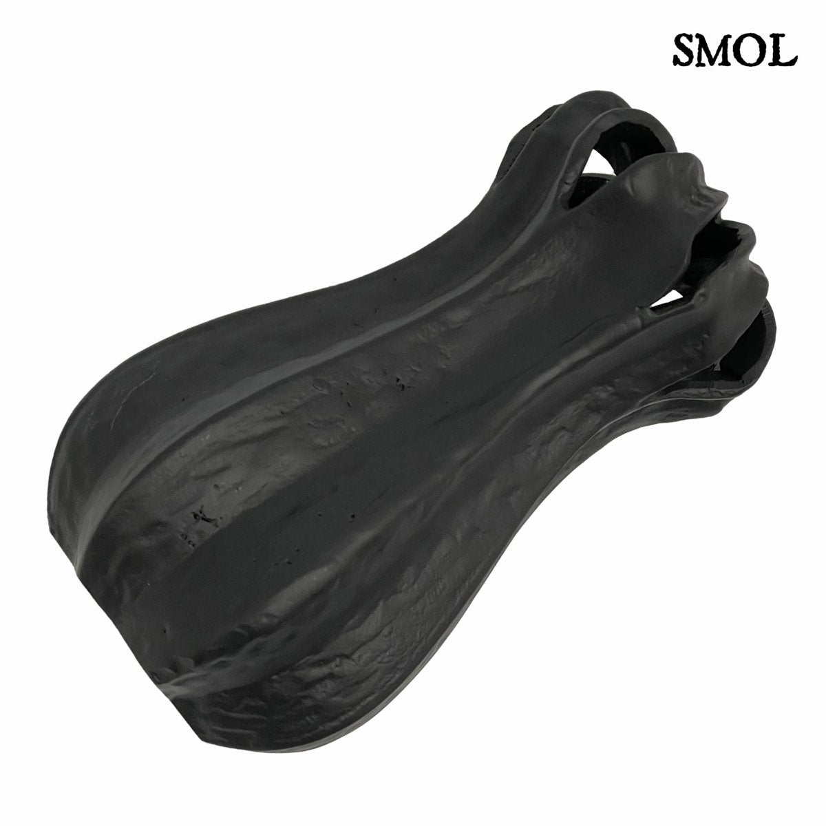 ZAHRA, matt fekete, fém váza, 25 cm - smol.hu -  oldalra fektetve