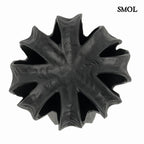 ZAHRA, matt fekete, fém váza, 25 cm -smol.hu -  felső nyílások