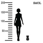 ZAHRA, matt fekete, fém váza, 25 cm - smol.hu - méretarányosan