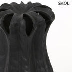 smol.hu - ZAHRA, fekete, fém váza felülről nagyítva